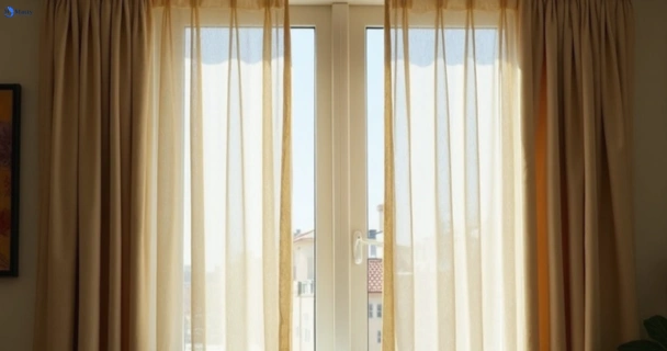 Dusty and dull curtains in parkinson before steam cleaning